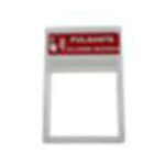 Cartello pulsante allarme in PMMA 85x125mm