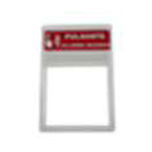 Cartello pulsante allarme in PMMA 85x125mm