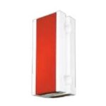 Cartello pulsante allarme in alluminio 160x160mm