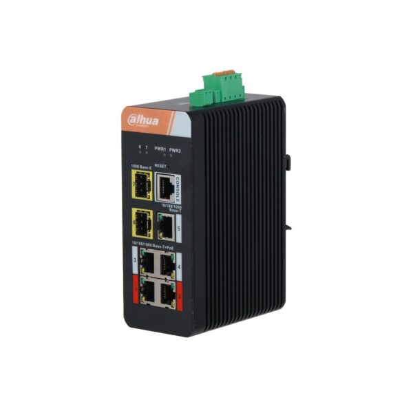 Switch Industrial managed 7 porte Gigabit (4 PoE <120 W) DinR