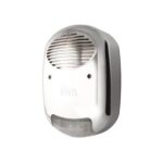 Sirena autoalimentata per esterno, effetto metallo (cromata). 103dB(A)@3m. IP34.