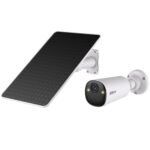 Kit bullet Wi-Fi Smart Dual Light 4 MP 2.1 mm IR/LED audio + pannello solare