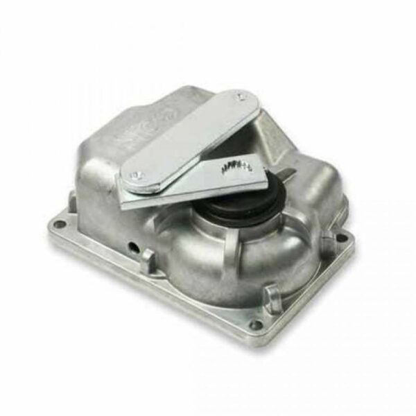 Irreversibile 24 Vdc, veloce, con encoder magnetico, completo di leva di collegamento e fermo meccanico in chiusura