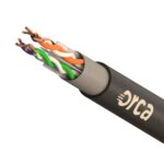 ORCA - Cavo non schermato U-UTP Cat.6 doppia guaina PVC/PE 24AWG da esterno - CPR Class Fca - nero (bob 500)