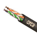 ORCA - Cavo non schermato U-UTP Cat.6 da esterno, guaina PE AWG24 - CPR Class Fca - nero (bob 500)
