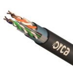 ORCA - Cavo schermato F-UTP Cat.6 da esterno, guaina PE 24AWG - CPR Class Fca - nero (bob 500)