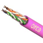 ORCA - Cavo Non schermato UTP Categoria 6, AWG 24, 4cp, guaina LSZH - CPR Class B2ca - s1a,d1,a1 - Col Magenta (box. 305)