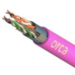 ORCA - Cavo schermato F-UTP Categoria 6, AWG 24, 4cp, guaina LSZH - CPR Class B2ca - s1a,d1,a1 - Col. Magenta (reel 500)