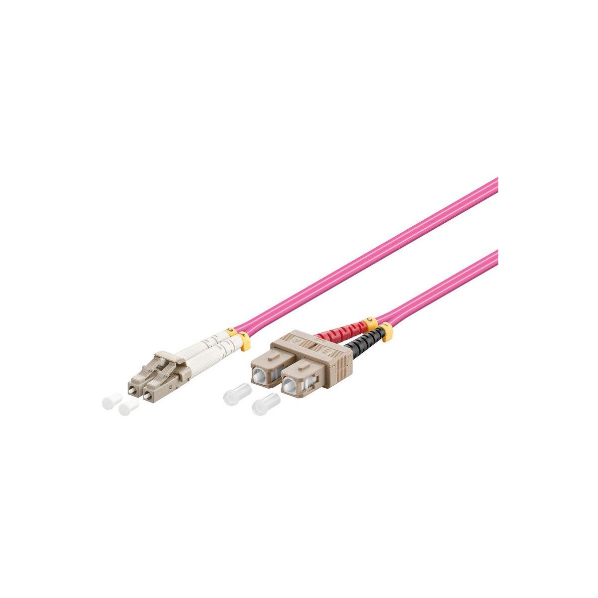 OC-FPL-123119-01 ORCA - Bretella ottica LC-SC DPX LSZH 50/125um OM4 L. 1 mt - MAGENTA - immagine 1