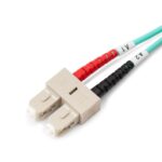 ORCA - Bretella ottica LC-ST DPX LSZH 50/125um OM3 L. 1 mt Aqua