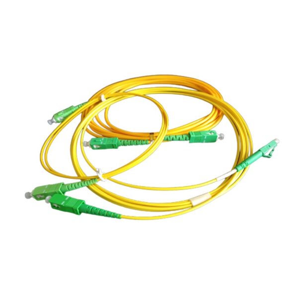 ORCA - Bretella Ottica OS2 G.652 SC/APC -SC/APC Duplex LSZH giallo - 3m (moq. 10 pz)