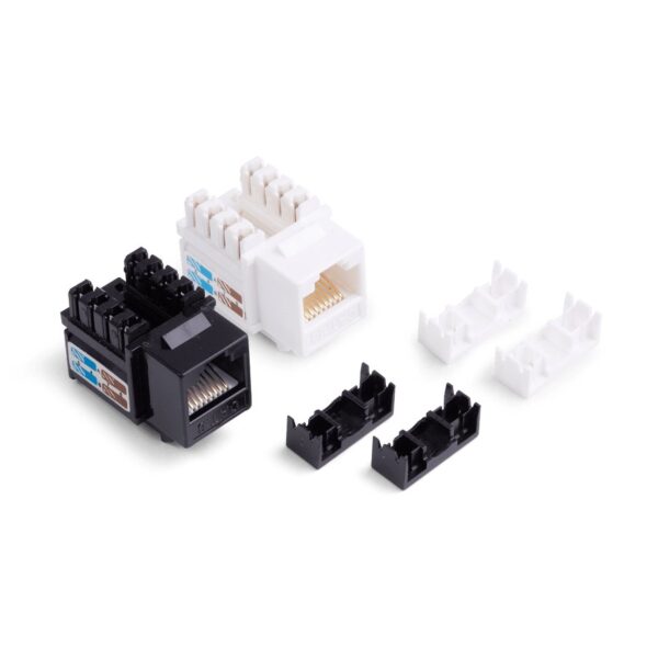 ORCA - Inserto RJ45  Cat.6 UTP - tool 110 90° -  (utente e pannello) - bianco