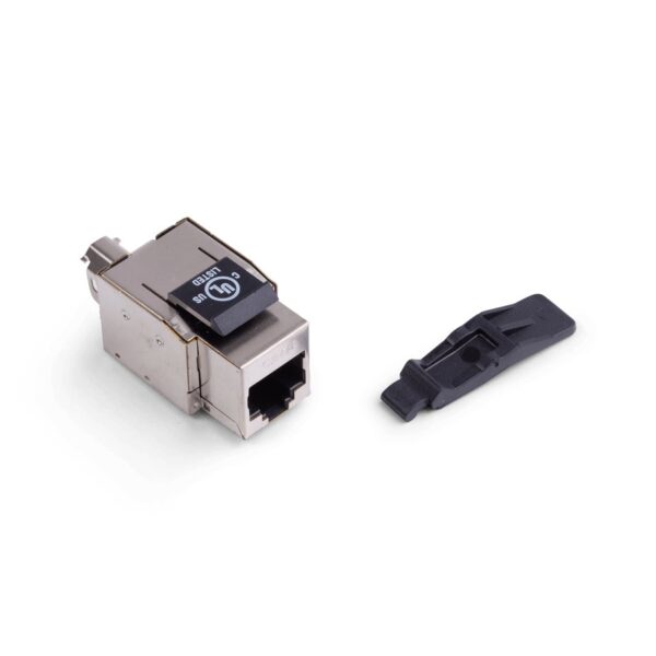 ORCA - Inserto RJ45 Cat.6 FTP - toolless - (utente) - colore nero con rivestimento metallico