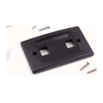 ORCA - Placca autoportante colore nero a 2 posizioni univ. (moq. 10 pz.)
