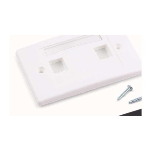 ORCA - Placca autoportante colore bianco a 2 posizioni univ. (moq. 10 pz.)