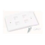 ORCA - Placca autoportante colore bianco a 4 posizioni univ. (moq. 10 pz.)