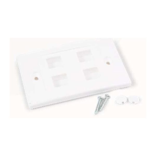 ORCA - Placca autoportante colore bianco a 4 posizioni univ. (moq. 10 pz.)