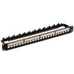 ORCA - Patch Panel 24 porte scarico UTP/FTP Cat. 6/6A con supporto cavi attacco rapido (linea OneTool)