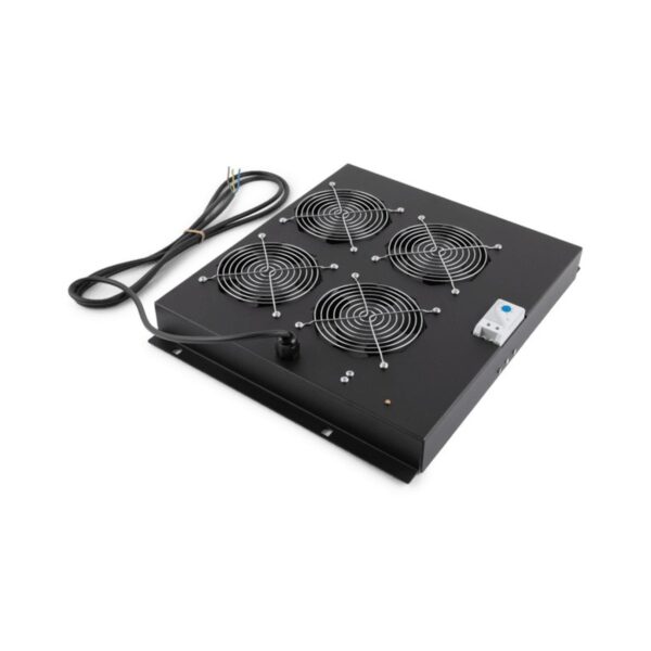 ORCA - Gruppo 4 ventole  da tetto per armadio Linea N da pavimento con griglia di protezione e termostato.