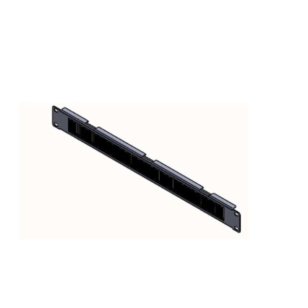 ORCA - Pannello 1U con spazzola per ingresso cavi. Colore Nero