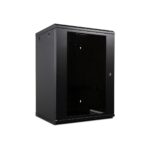 ORCA - Armadio a parete serie MARLIN, 540X450X15U Nero Assemblato- portata 60Kg