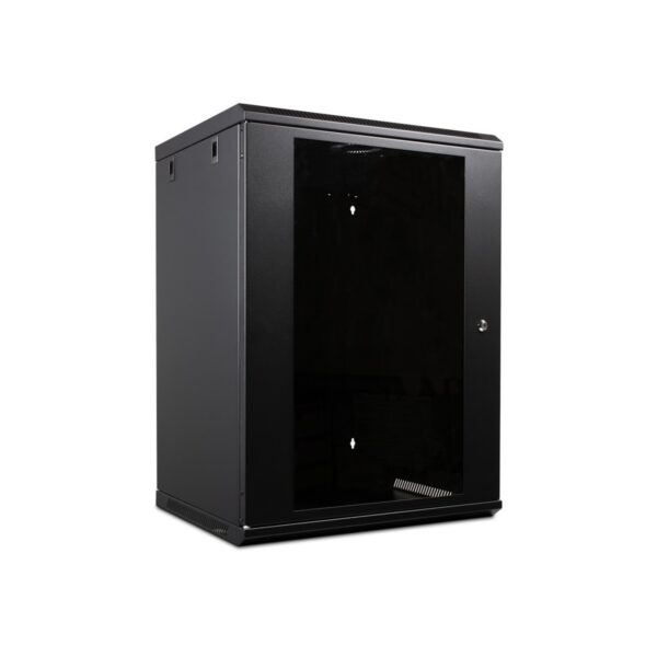 ORCA - Armadio a parete serie MARLIN, 540X450X15U Nero Assemblato- portata 60Kg