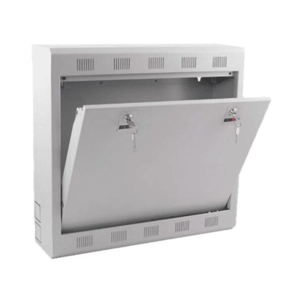 ORCA - Armadio di Sicurezza dim. 580Lx550Hx150P MARLIN DVR - Pred. PDU 4vie - base VESA - doppia chiave - RAL 7032 grigio