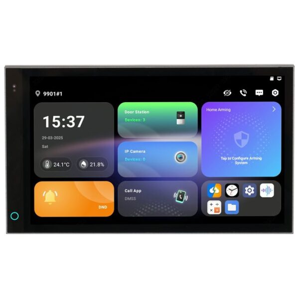 Monitor interno VTH IP/Wi-Fi/bifilare 7" nero Android 14