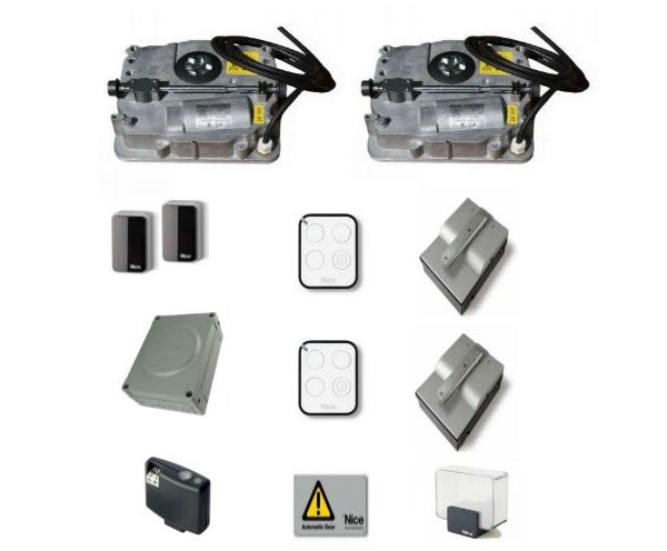 Kit bidirezionale per l'automazione di cancelli a battente con ante fino a 2,3 m, 24 Vdc, a montaggio interrato