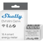 Shelly EM Mini Gen4Misuratore di Energia Smart 16A | WI-Fi+Bluet+Zigbee+Matt. Colore grigio