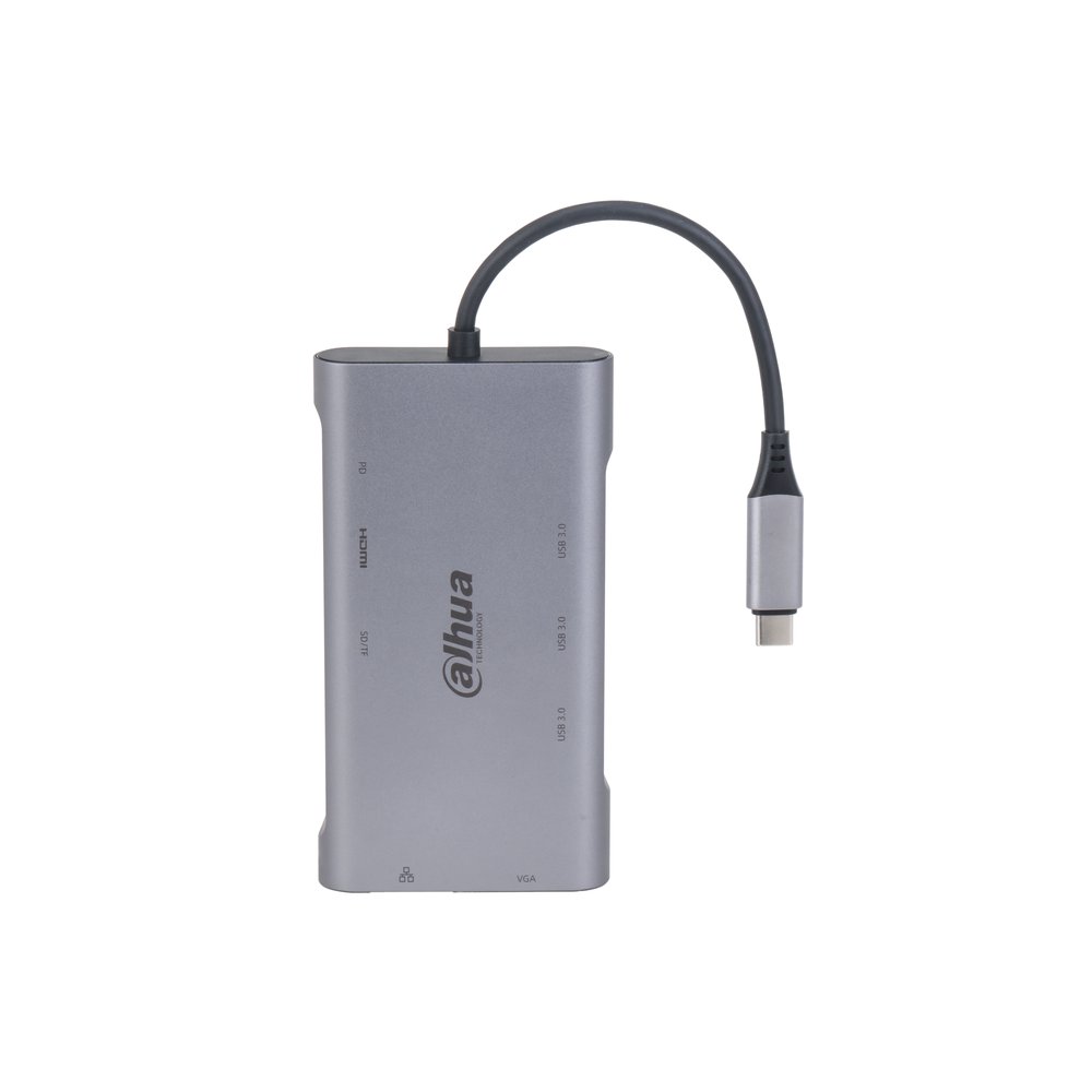 TC39 Docking station 1 USB 3.1 Typec-C plug, 3 USB 3.0 / 1 HDMI / 1 VGA / 1 RJ45 / 1 SD / 1 TF/ 1 PD out - immagine 1