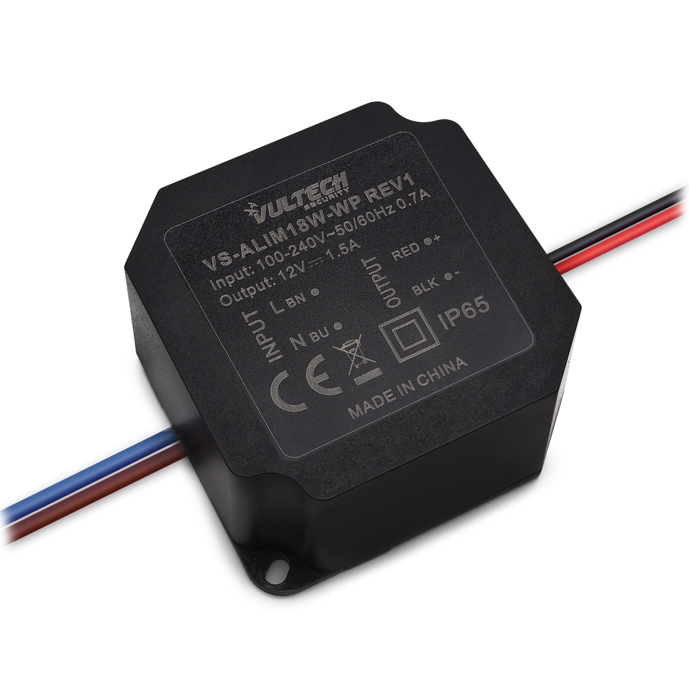 VS-ALIM18W-WP Rev 1 -- 000 (47119) Alimentatore 12V 1,5A IP65 Waterproof - immagine 1