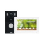 Kit Villa VS-KW-2IP1S R1 2 fili by ip con postazione da esterno 1 tasto + Postazione interna 7 Pollici Linux + alimentatore 24V in DIN