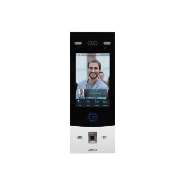 Posto esterno VTO IP 8" touch, lettore card, face rec., impronte