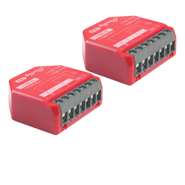 Shelly 1PM Gen4 - confezione da 2 pezzi, Misuratore di energia, Wi-Fi/Zigbee/BT/Matter