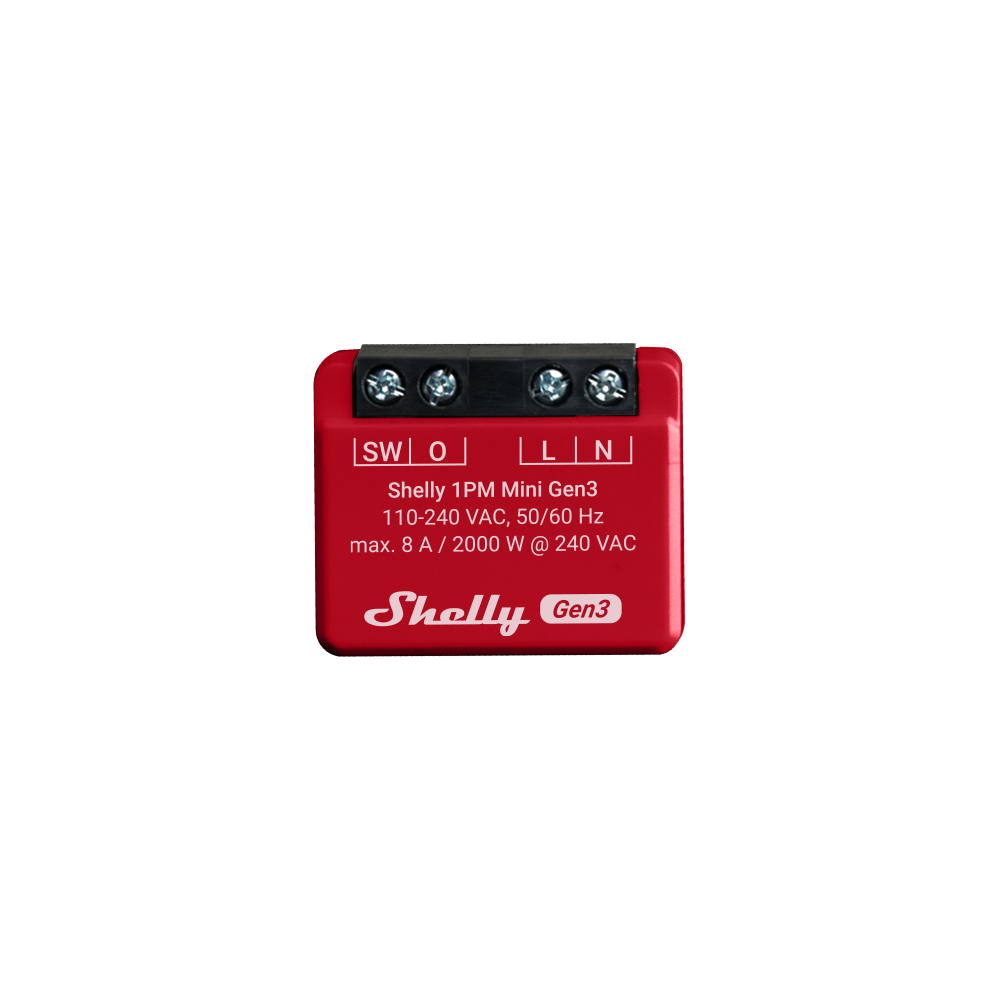 Shelly-1PM-Mini-Gen3-main-image.png Shelly Mini 1PM Gen3 - confezione da 2 pezzi, Misuratore di energia, Wi-Fi/BT/Matter + PM - immagine 1