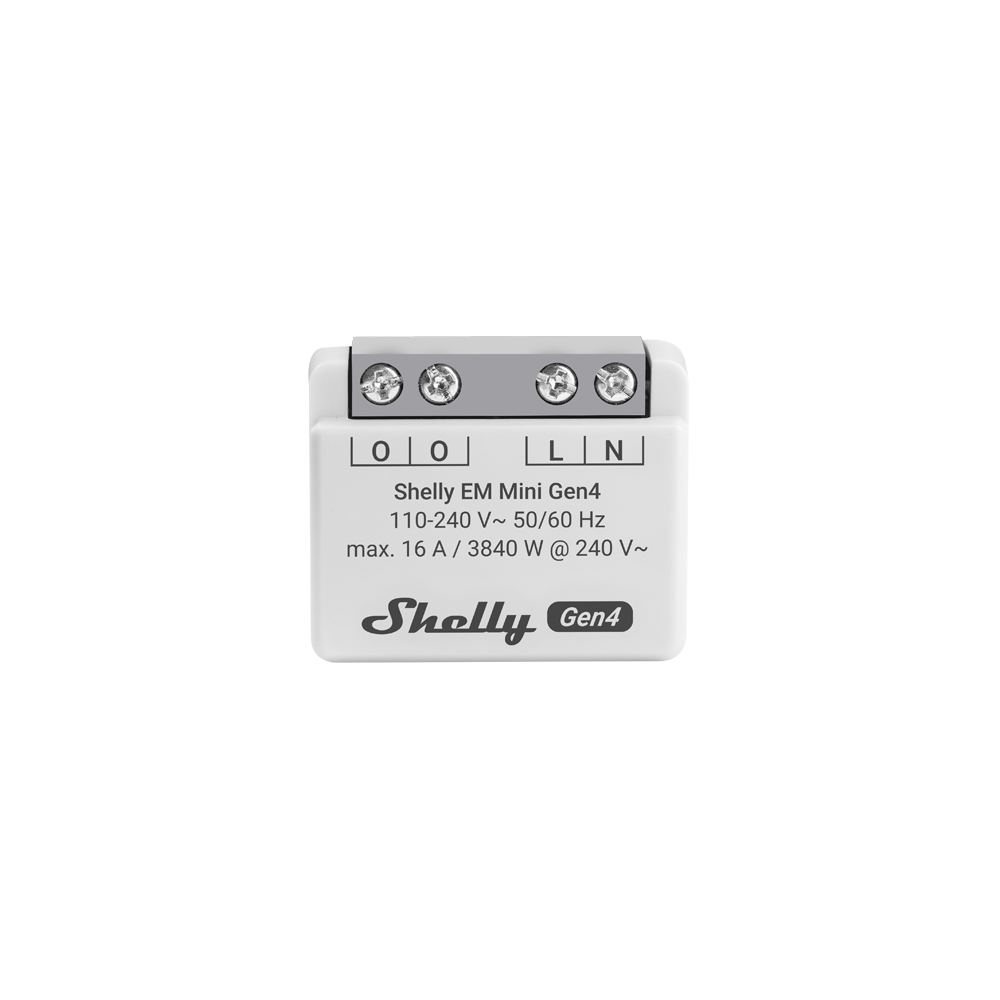 Shelly-EM-Mini-Gen4-main-image.png Shelly EM Mini Gen4 - confezione da 2 pezzi, Misuratore di energia, 16A Wi-Fi/Zigbee/BT/Matter - immagine 1