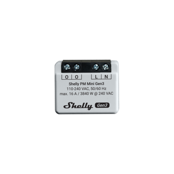 Shelly Mini PM Gen3 - confezione da 2 pezzi, Misuratore di energia, 16A Wi-Fi/BT. Colore grigio