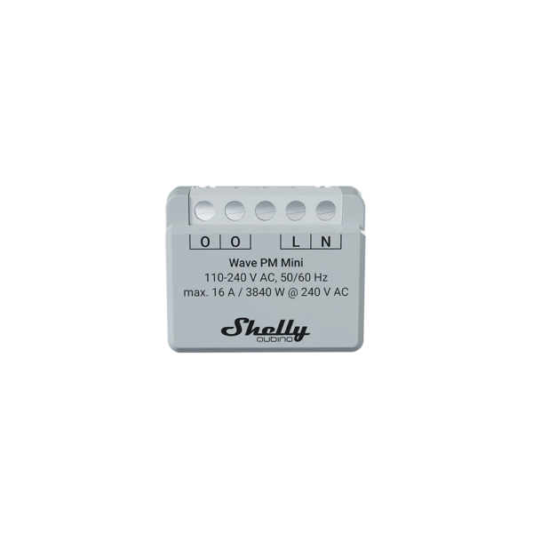 Shelly Qubino Wave PM Mini - versione Long Range, Misuratore di energia, 16A 1 ch. Z-Wave