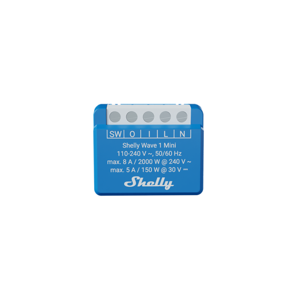 Shelly Wave 1 Mini - versione Long Range, Misuratore di energia, 8A Z-Wave