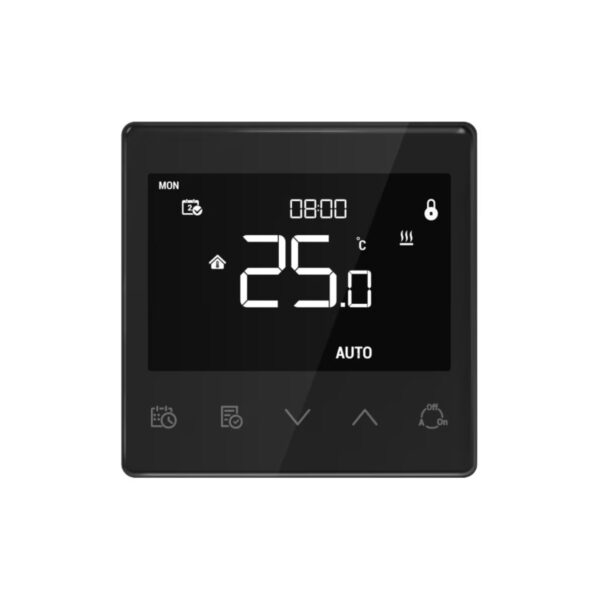 Termostato da incasso Warm-Control per valvole di riscaldamento Z-Wave, nero