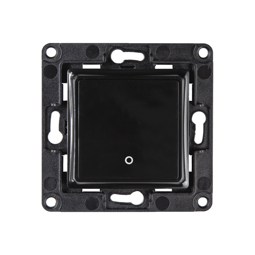WS1_Black.png Shelly Wall Switch 1 bianco - Pulsante smart. Colore bianco - immagine 1