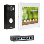 Kit videocitofonico IP monofamiliare 1 tasto retroilluminato