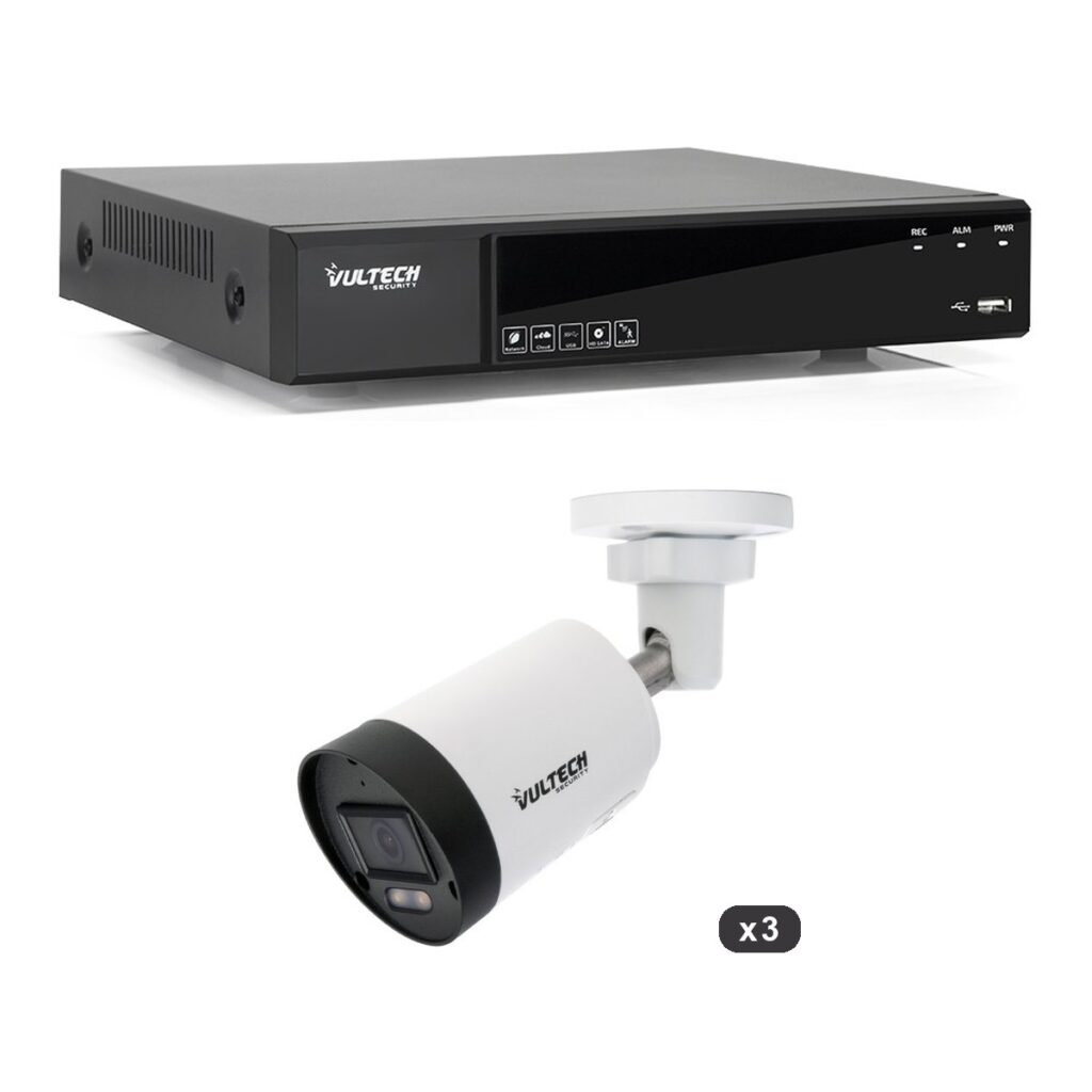 Kit videosorveglianza NVR 8ch + 3 Bullet IP 4MP LITE AI-ISP
