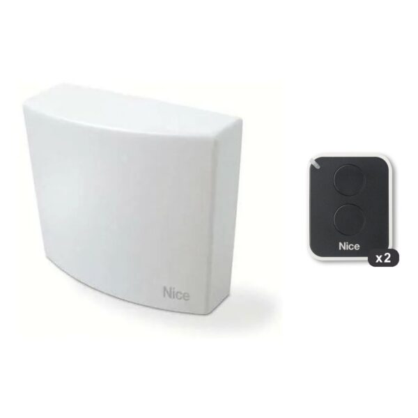 Kit elettronica Nice per serrande: centrale MC200, 2 trasmettitori ON2E e fotocellule EPS