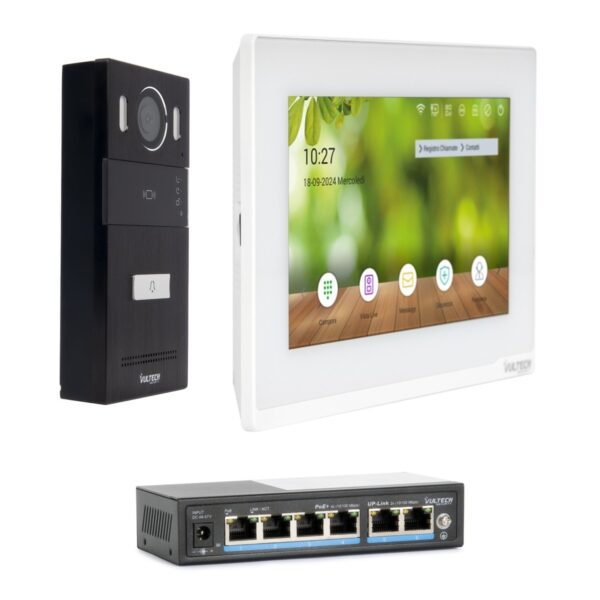 Kit videocitofonico IP monofamiliare 1 tasto