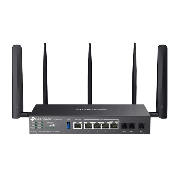 Omada Gateway DSL desktop 4G+ Cat6 Wi-Fi 6 AX3000 DR3650v-4G
