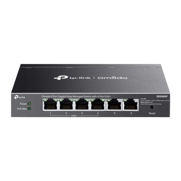 Omada ES206GP Switch Easy Managed 6 porte Gigabit con 4 porte PoE+