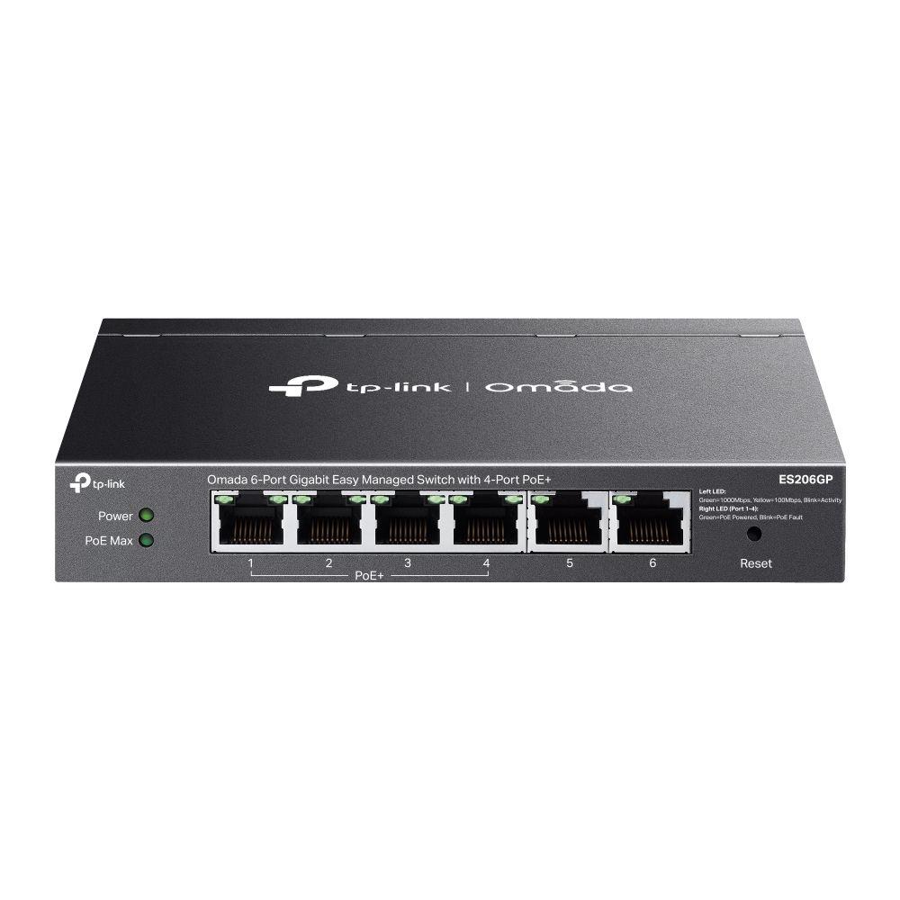 ES206GP-1 Omada ES206GP Switch Easy Managed 6 porte Gigabit con 4 porte PoE+ - immagine 1