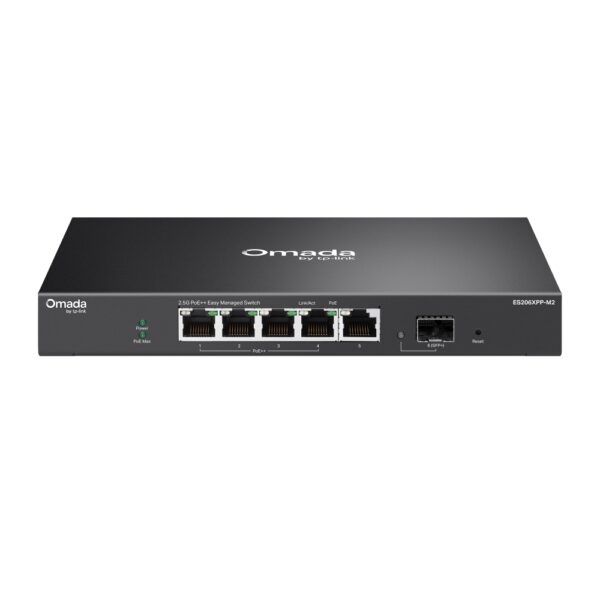 Omada ES206XPP-M2 Switch Easy Managed 5 porte 2,5G con 4 PoE++ e slot SFP+ 10G